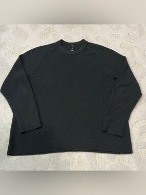 Lululemon Men's Textured Crewneck Sweater LM3ENFS Dark Green Athleisure Size XXL